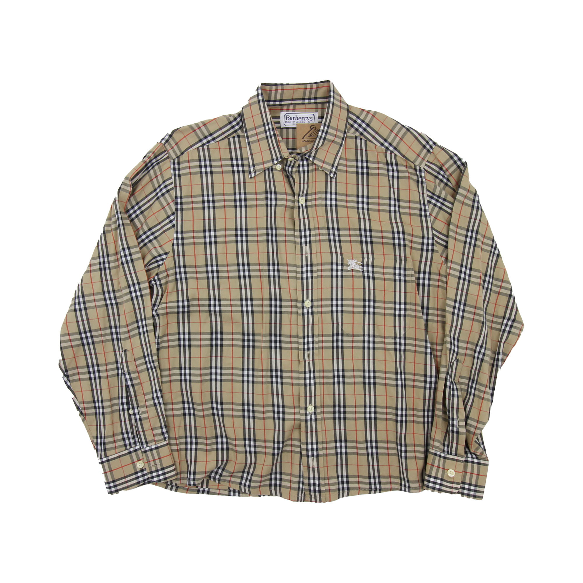 Burberry Embroidered Logo Long Sleeve Shirt -  M Burberry Embroidered Logo Long Sleeve Shirt -  M