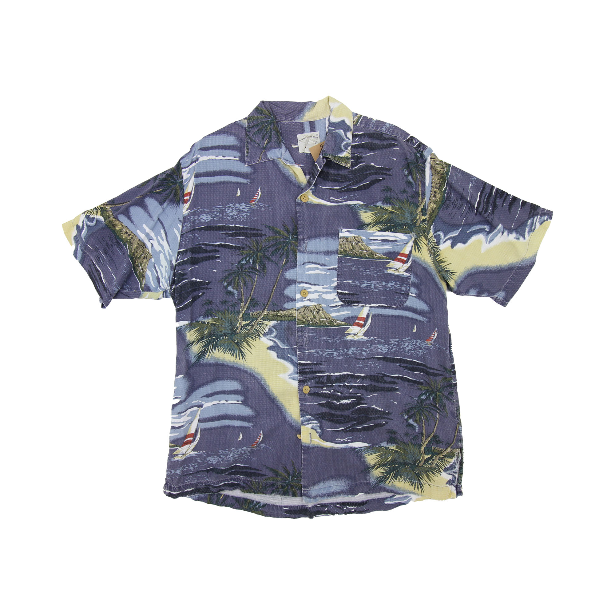 Original Island Sport Short Sleeve Shirt Blue -  L