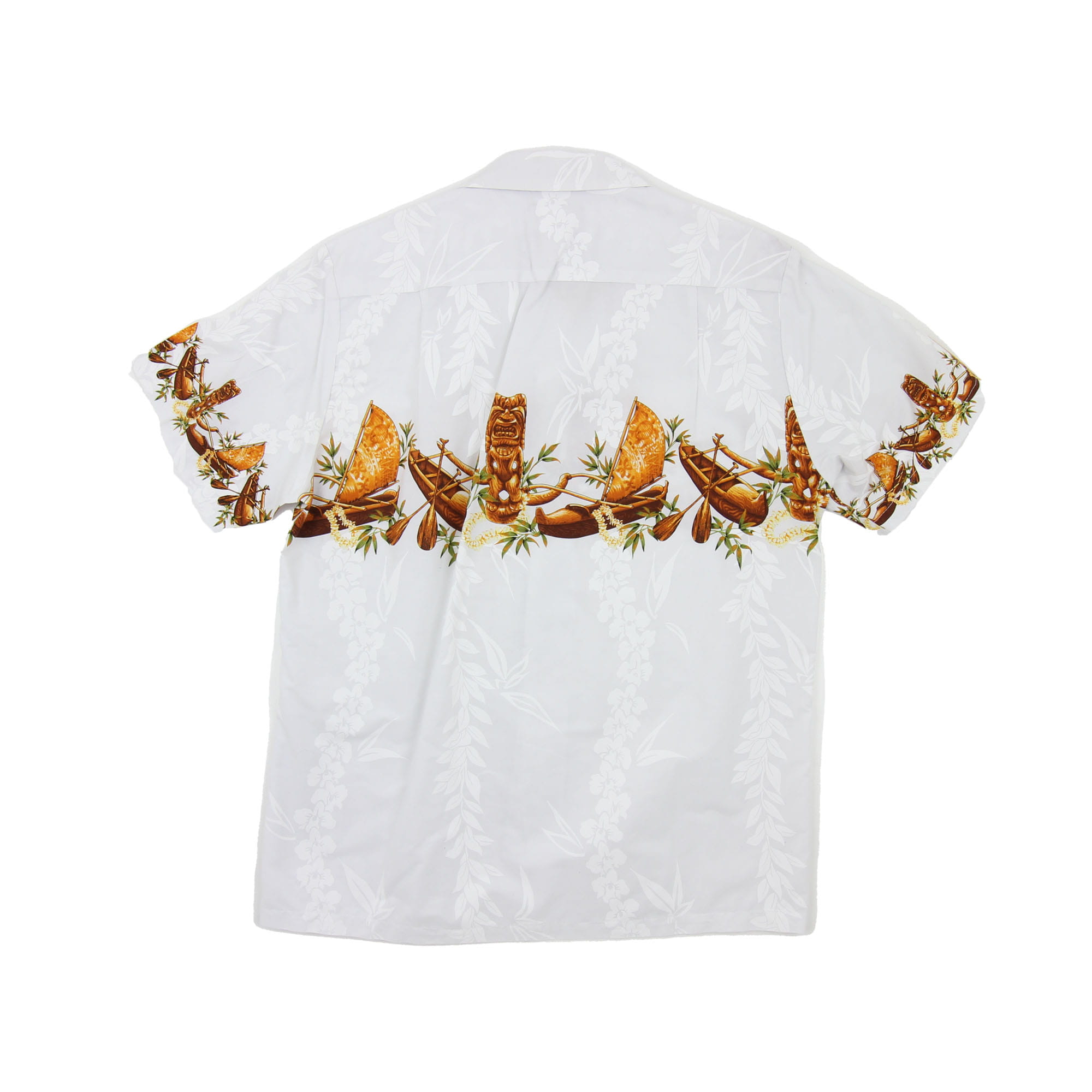 Hawaiian Collection Short Sleeve Shirt White -  M