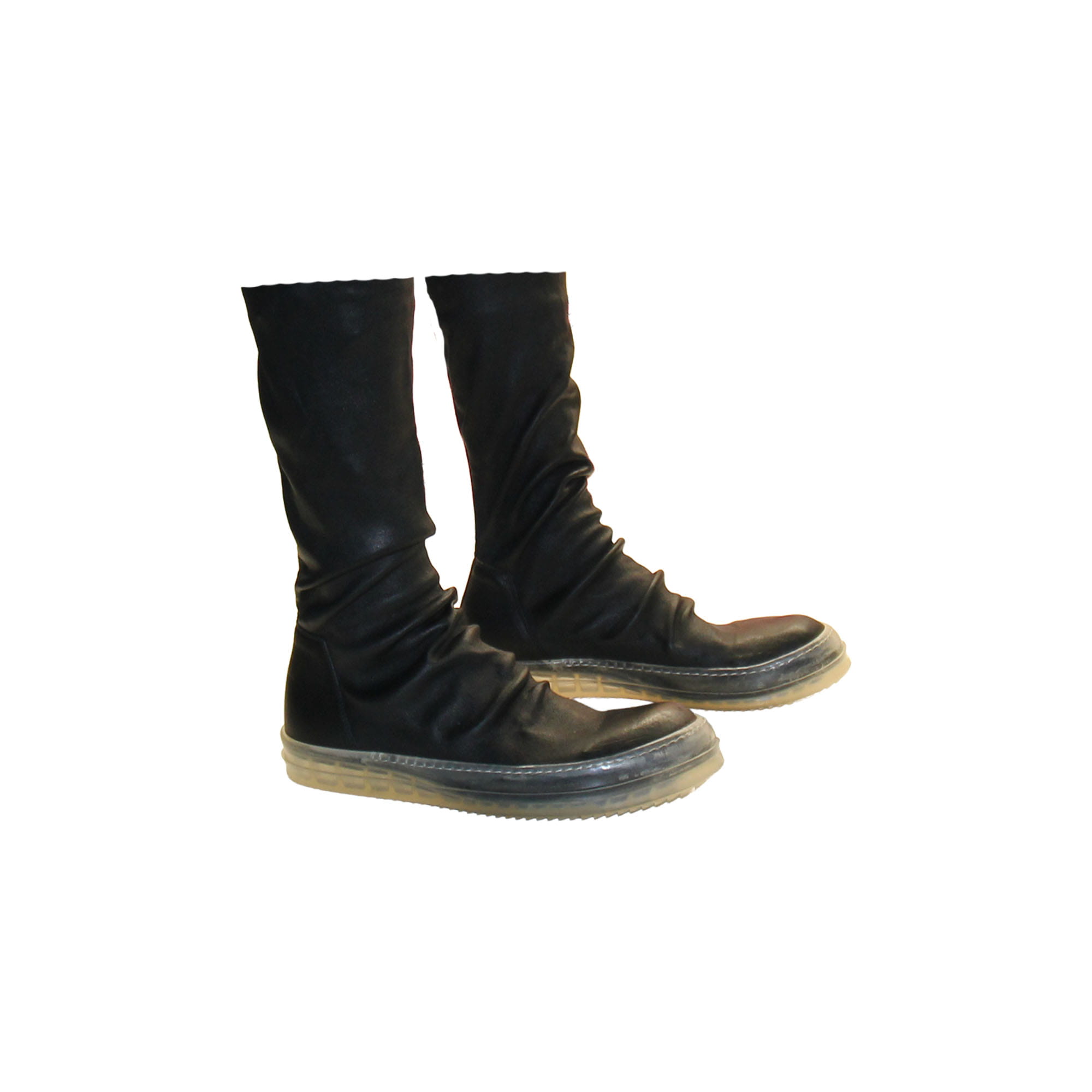 Rick Owens Drops Clear-Soled Geobasket Sneakers - EU43
