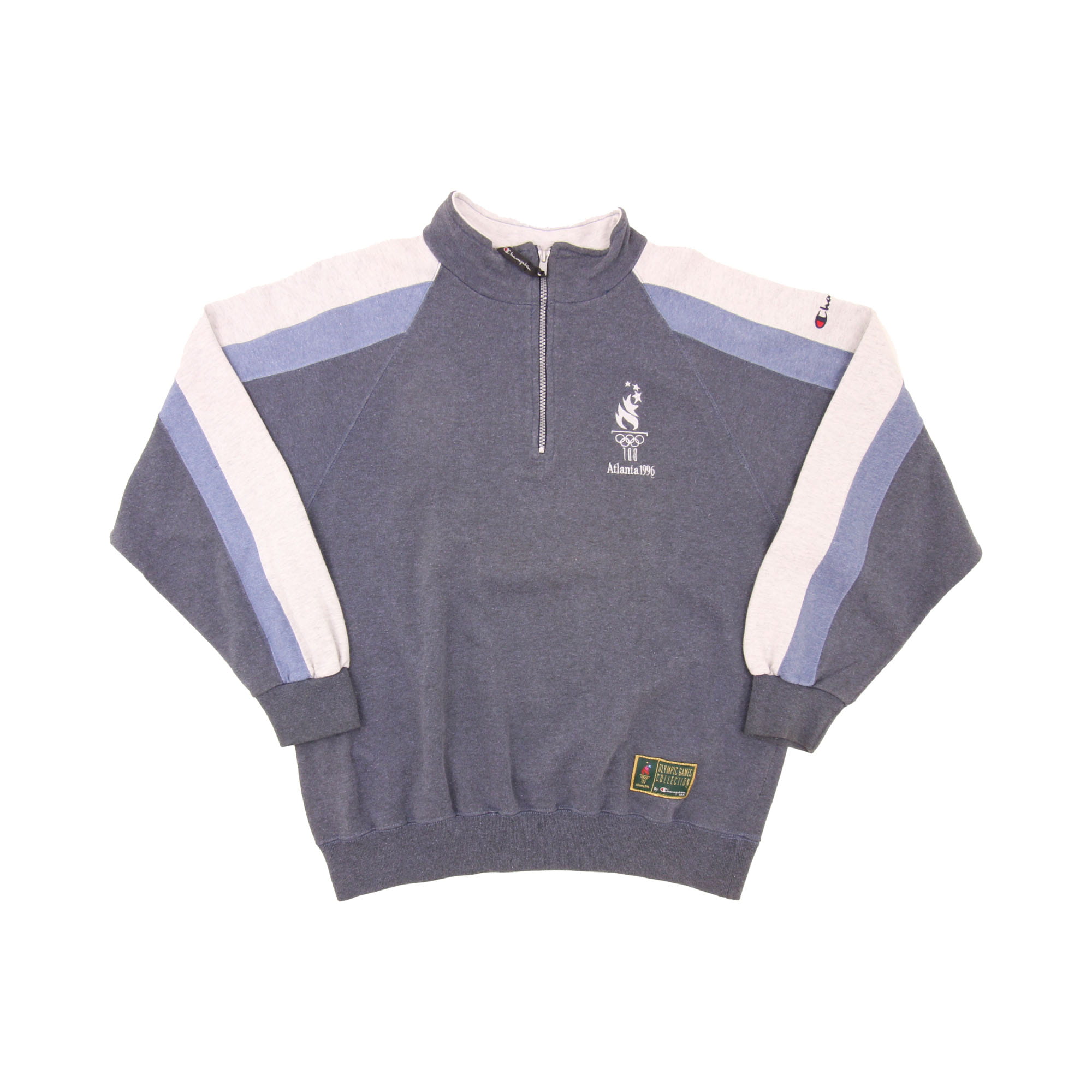 1996 Champion Olympic Quarter Zip Sweatshirt -  M/L