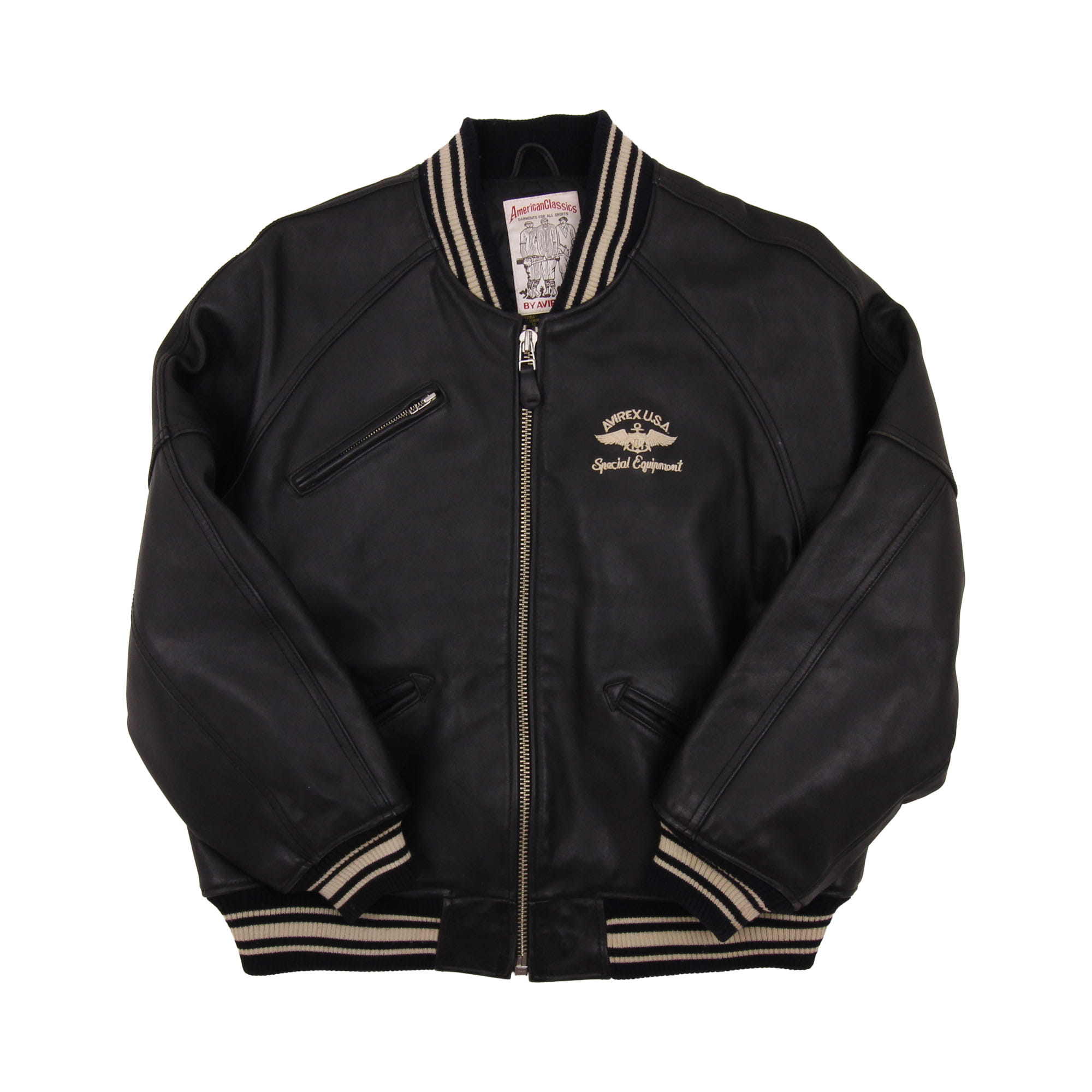 Avirex Leather Jacket Black - M 