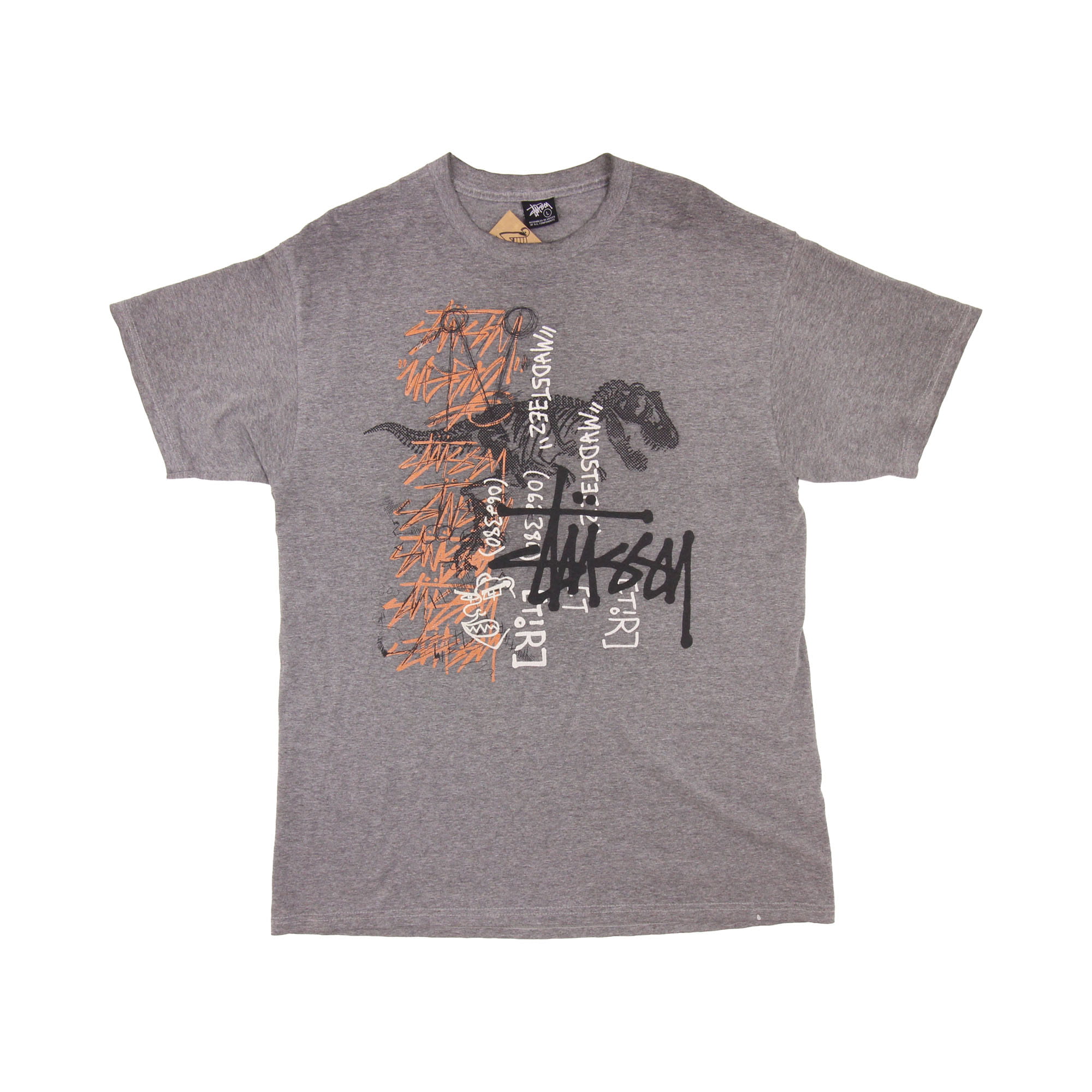 Stussy T-Shirt Grey  Stussy T-Shirt Grey
