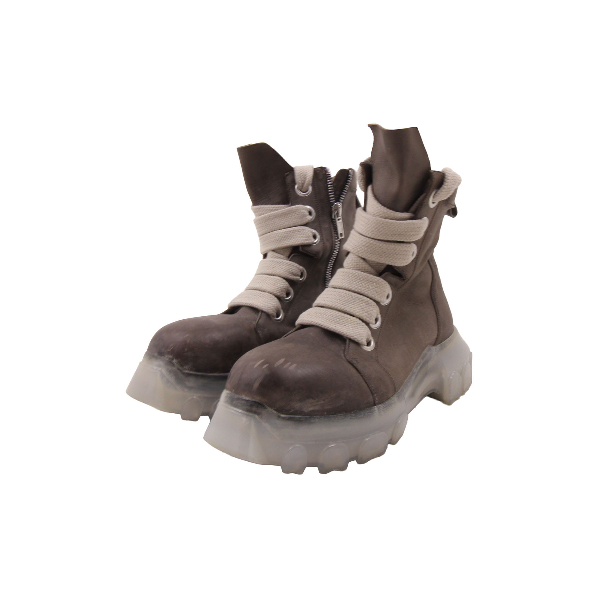 Rick Owens Shoes Jumbo Laced Bozo Tractor Boots - EU43