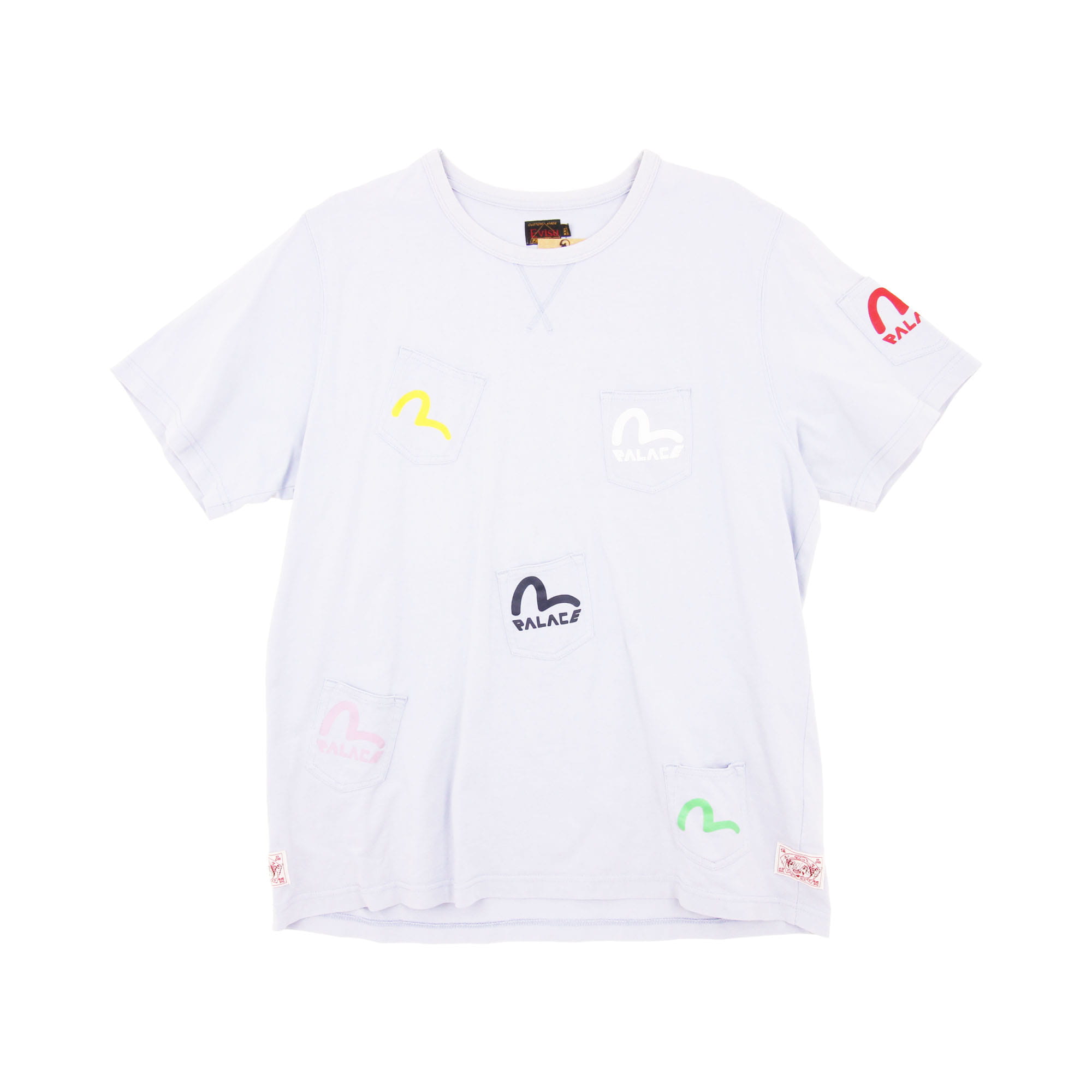 Rare Evisu x Palace Multi Pocket T-Shirt Egret - XL 