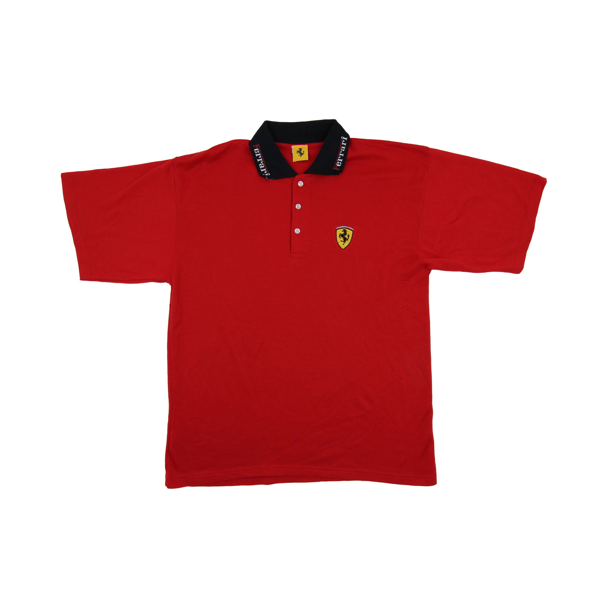 Ferrari Vintage Embroidered Logo Red Polo - XL