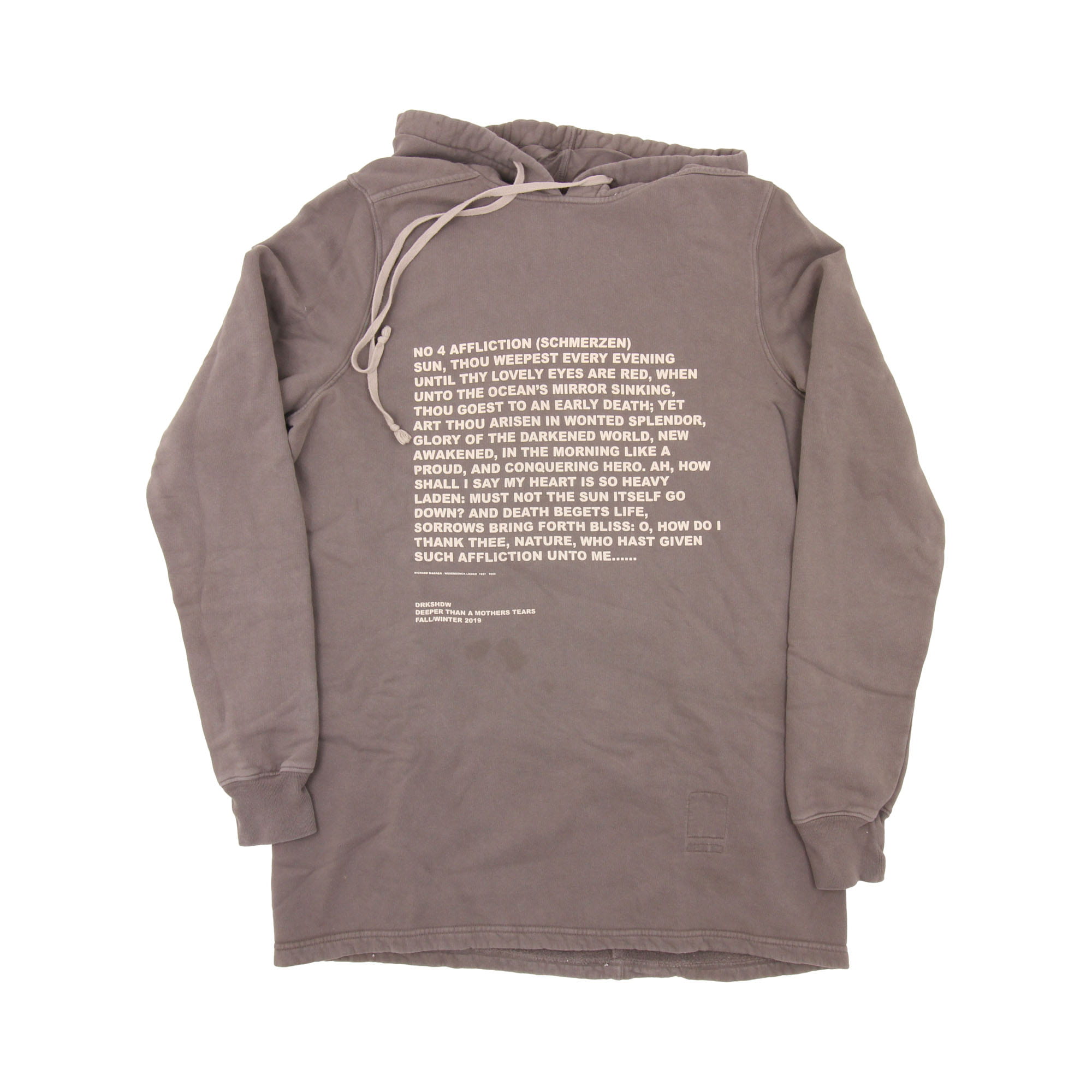 Rick Owens DRKSHDW Schmerzen Hoodie - L 