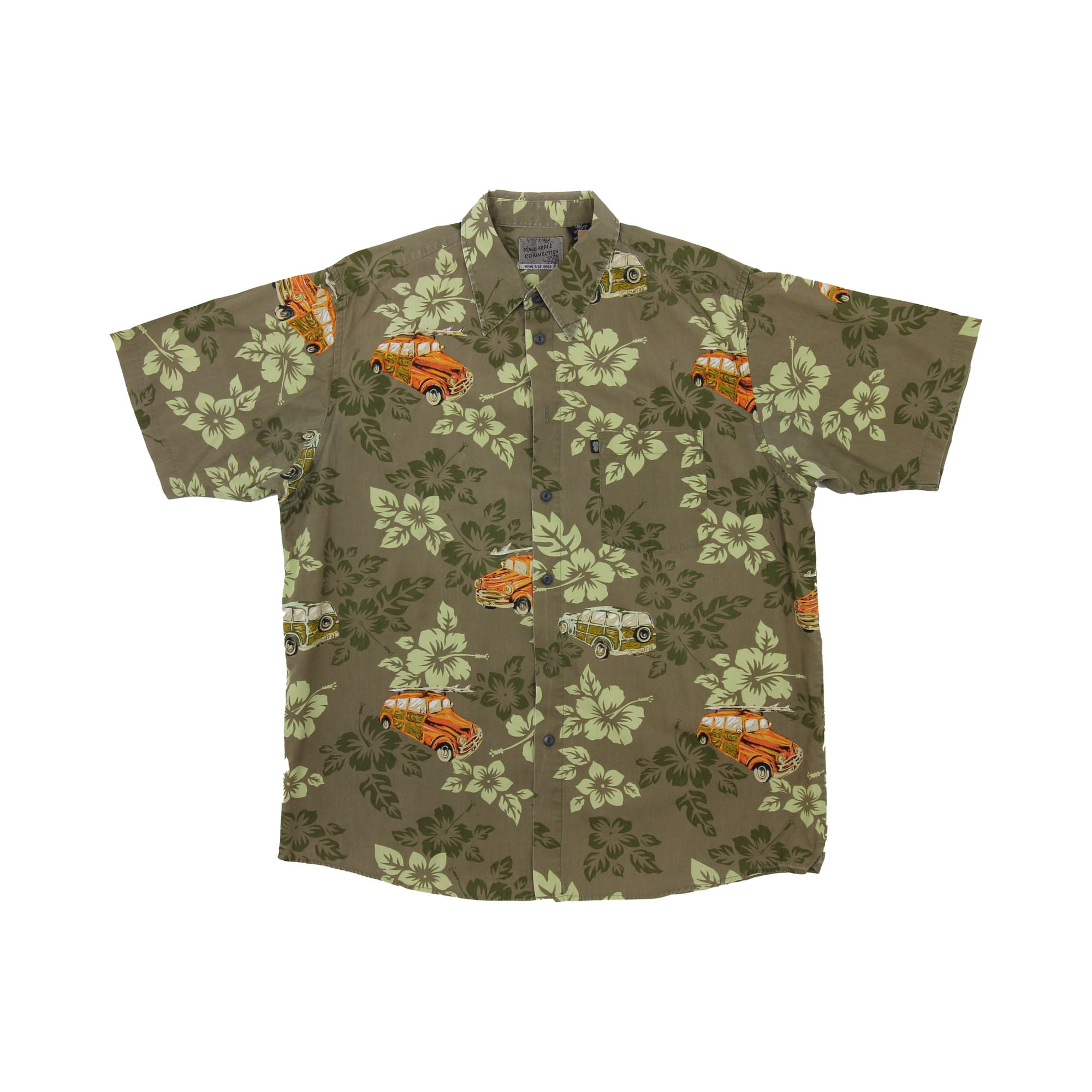 Pineapple Connection Short Sleeve Shirt Brown -  XL