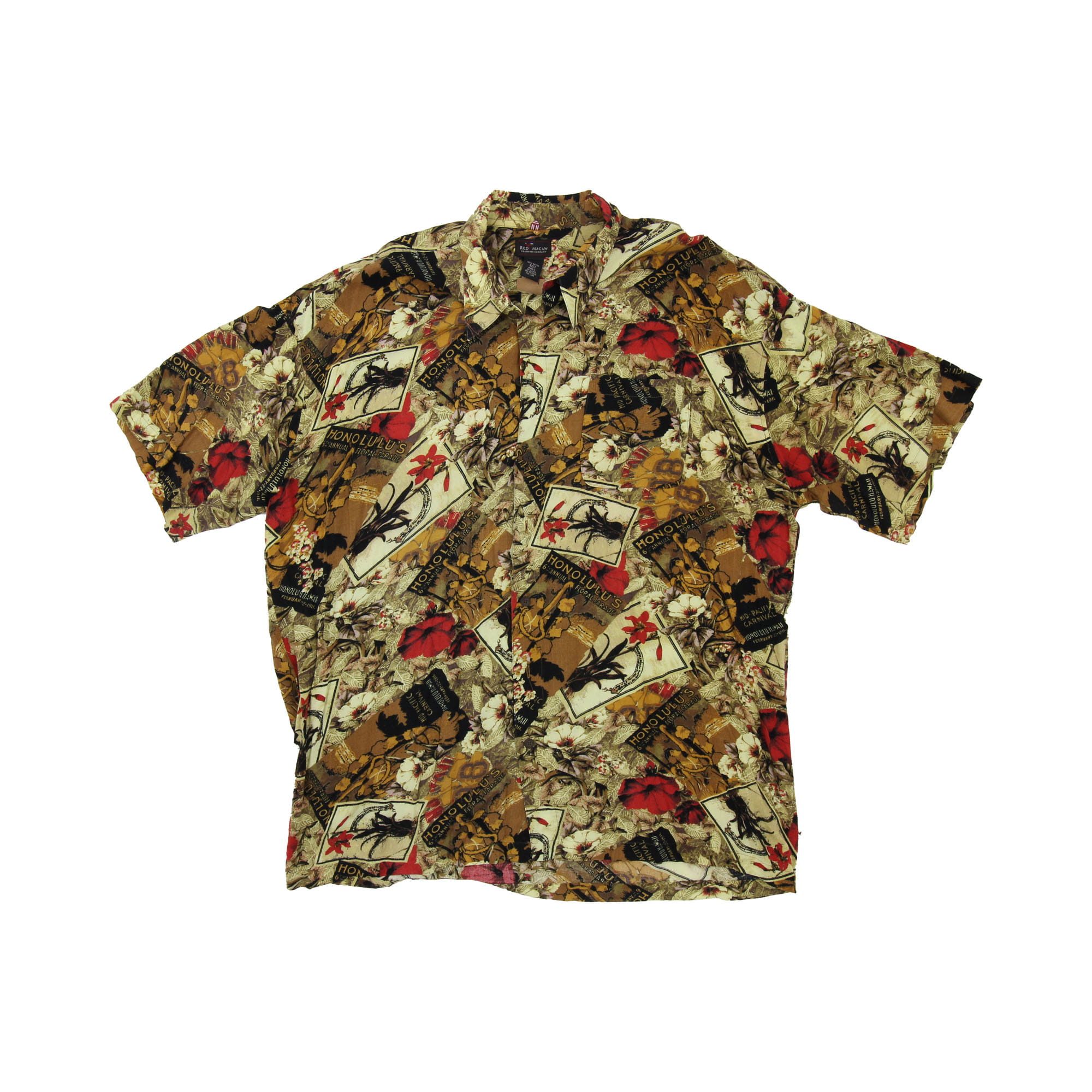 Red Macaw Short Sleeve Shirt -  XXL