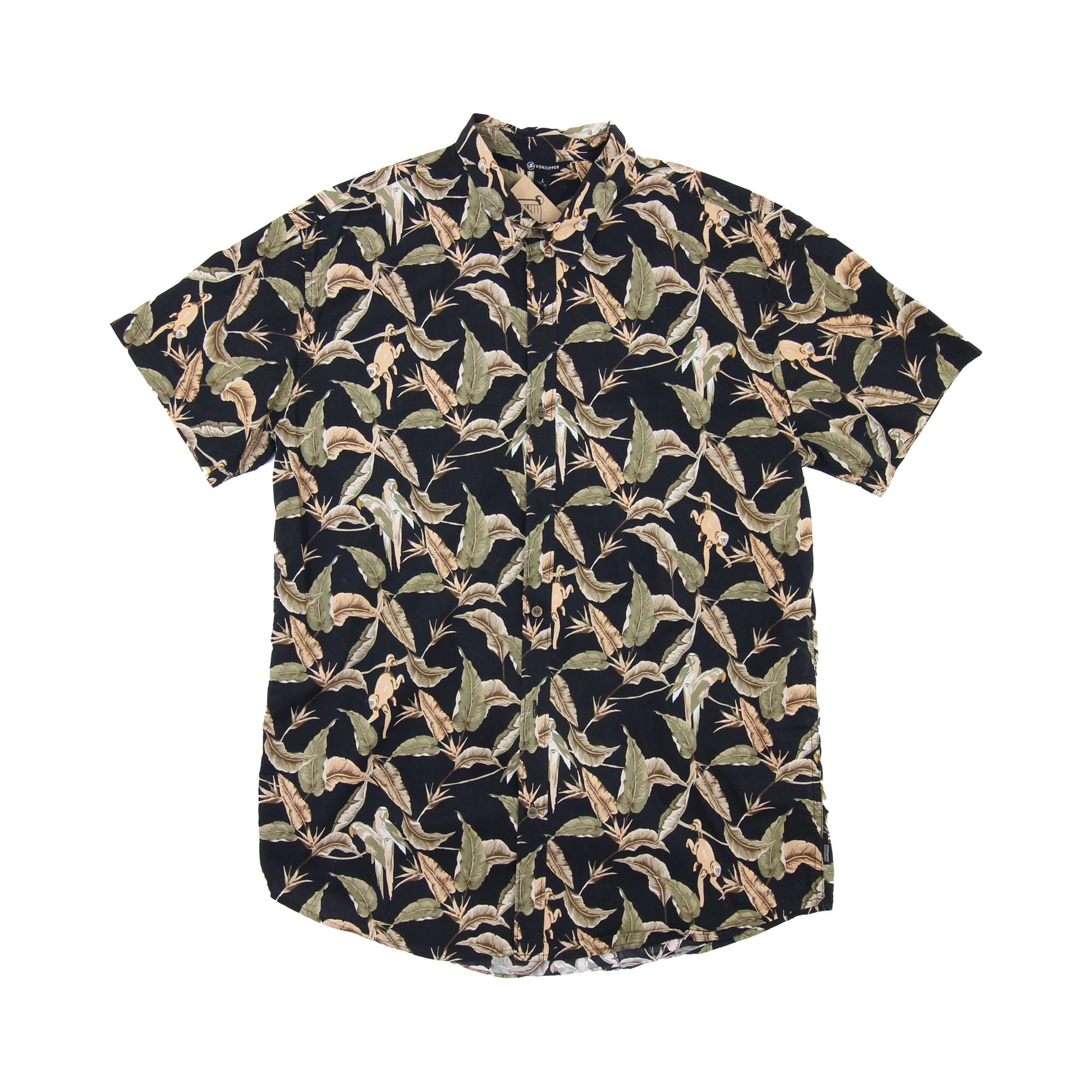 Vonzipper Short Sleeve Shirt Black - M Vonzipper Short Sleeve Shirt Black - M