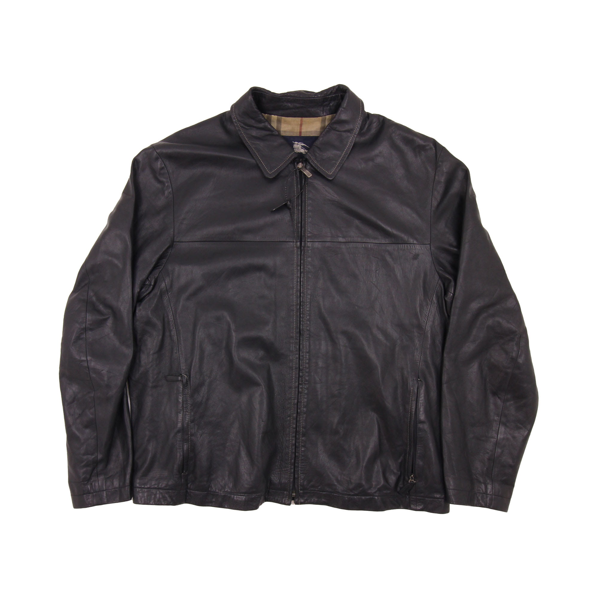 Burberry Leather Jacket Black - L 